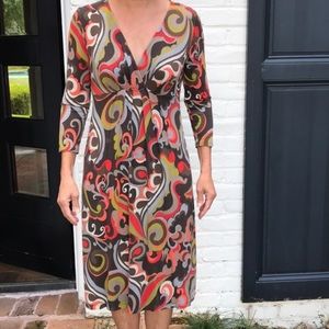 Boden Retro Print Dress, Size 2